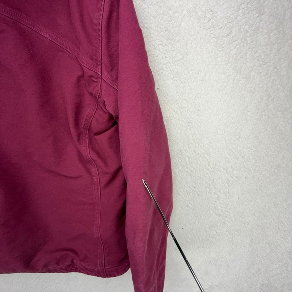 Carhartt Sandstone Berkley Jacket Sherpa Lined Women Medium 100657 654 Raspberry - Picture 14 of 16